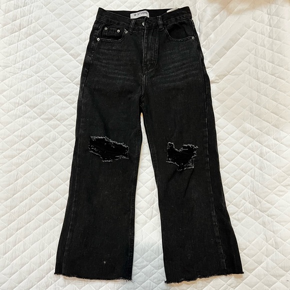 Kiss the Rainbow Black Ripped Jeans - Picture 2 of 3